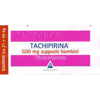 ANGELINI Tachipirina bambini 500 mg 10 supposte Paracetamolo Antipiretico Analgesico